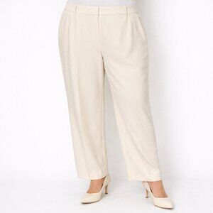 Charter Club Classic Fit Vintage Cream White Trousers Size 16 NWT
